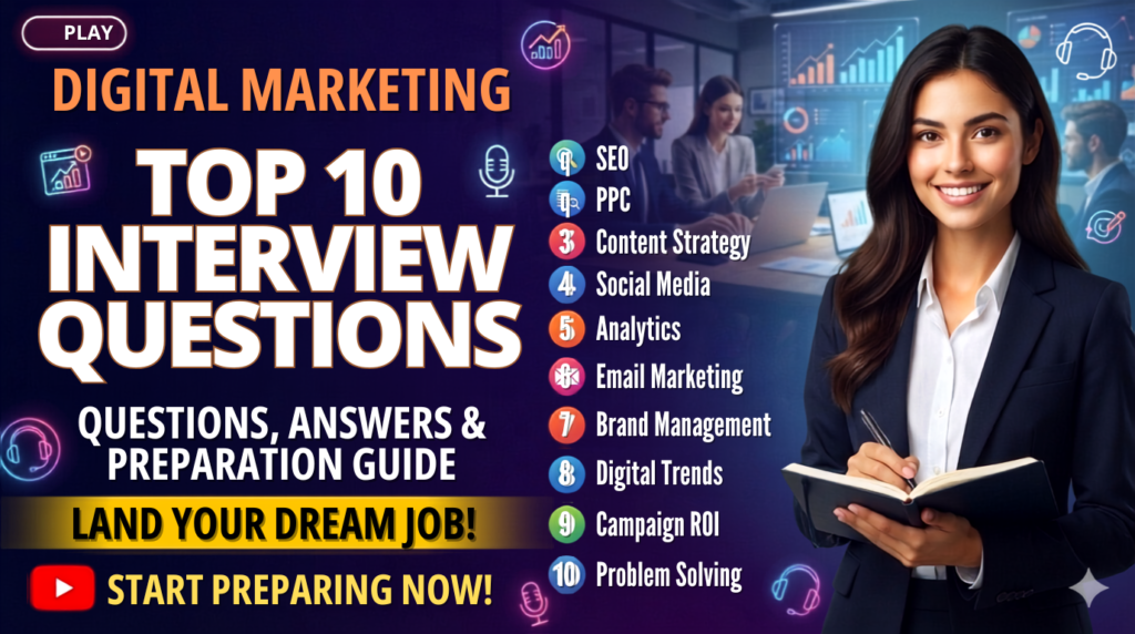 Top 10 digital marketing interview questions and answers
