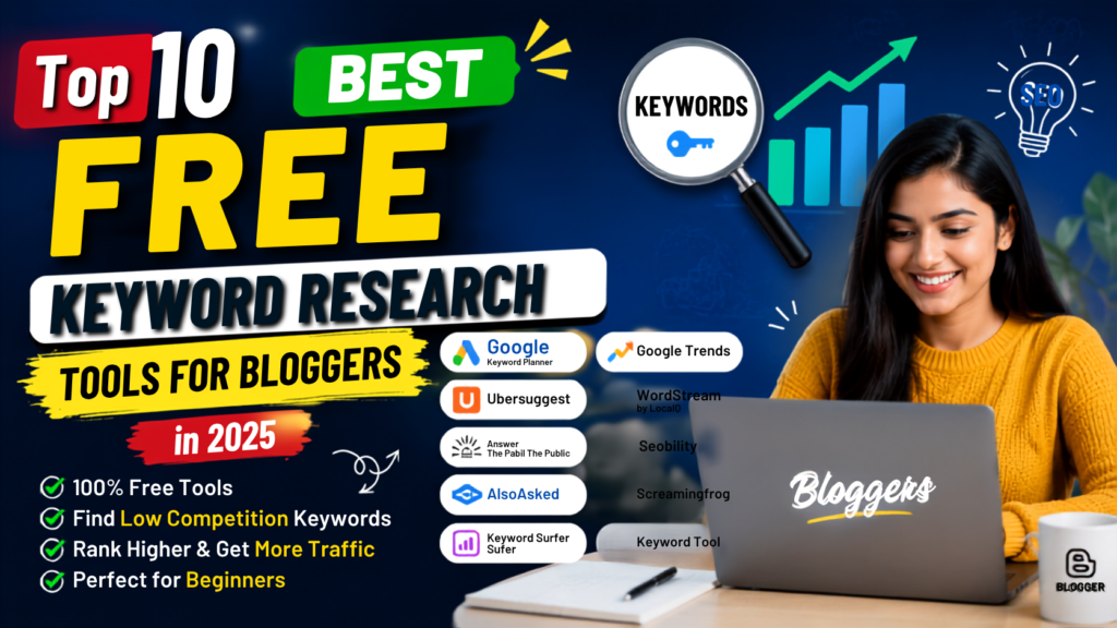 Top 10 best free keyword research tools for bloggers in 2025
