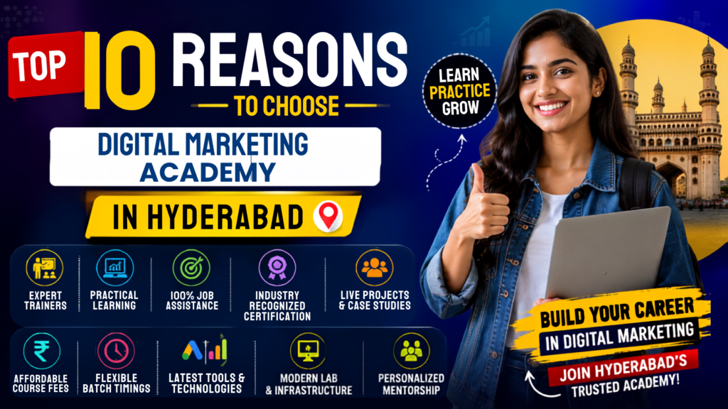 Top 10 reasons to choose Onclick Digital Marketing Academy in Hyderabad