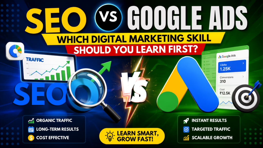 SEO vs Google Ads: Which Digital Marketing Skill Should You Learn First?