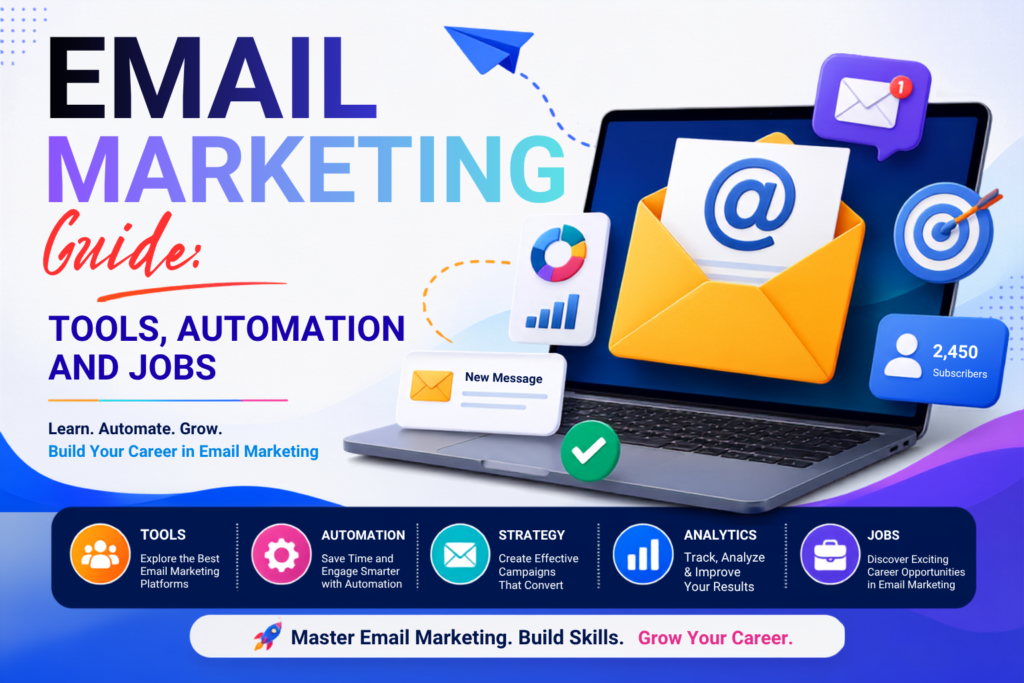 Email Marketing Guide with tools, automation, analytics and career opportunities